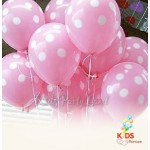 韓國圓形點橡膠氣球淨色(不包括氦氣)